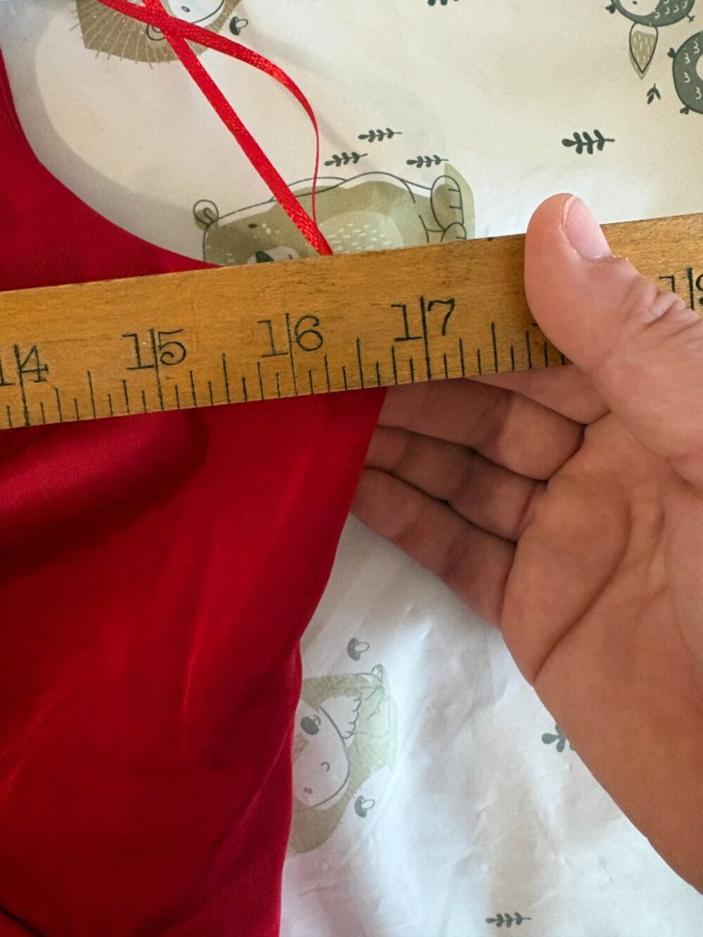 Red Lace-Trim Maxi Slip Dress - Picture 13 of 13